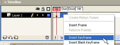 insert button key frames